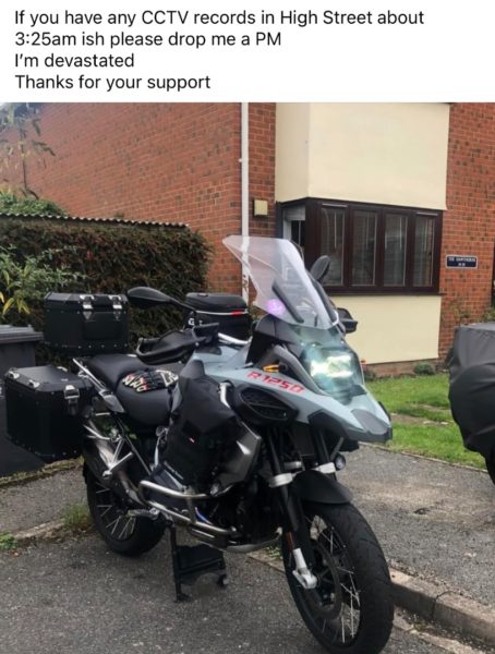 Stolen BMW R1200GS Adventure (KS22ZRJ )